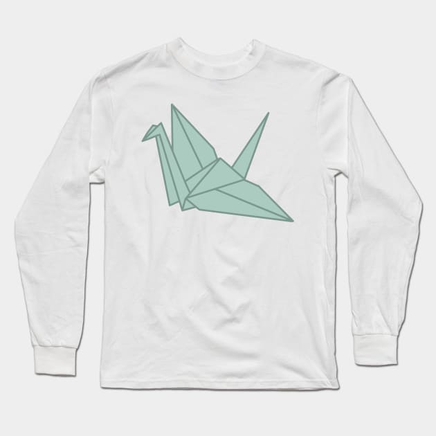 Paper Cranes Pink Long Sleeve T-Shirt by Vaeya